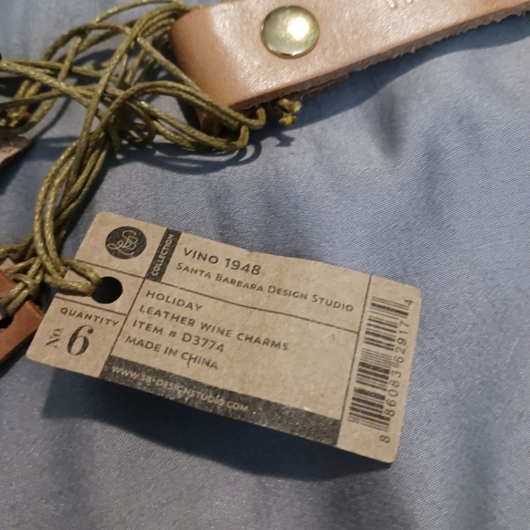 NWT! Leather Wine Charms - Picture 5 of 5